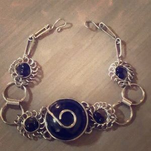 Black and silver bracelet
